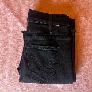 Mother Black Flare Denim Jeans